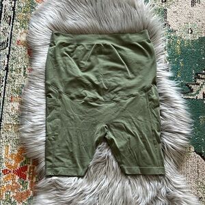 Time and Tru Olive Maternity Shorts